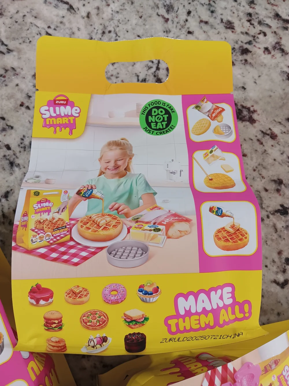 Slime Mart Realistic Slime Food - Waffles, Fruit Tart, Strawberry Cheesecake